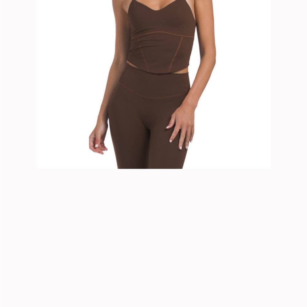 Terez Brown Sports Tank and Leggings Set